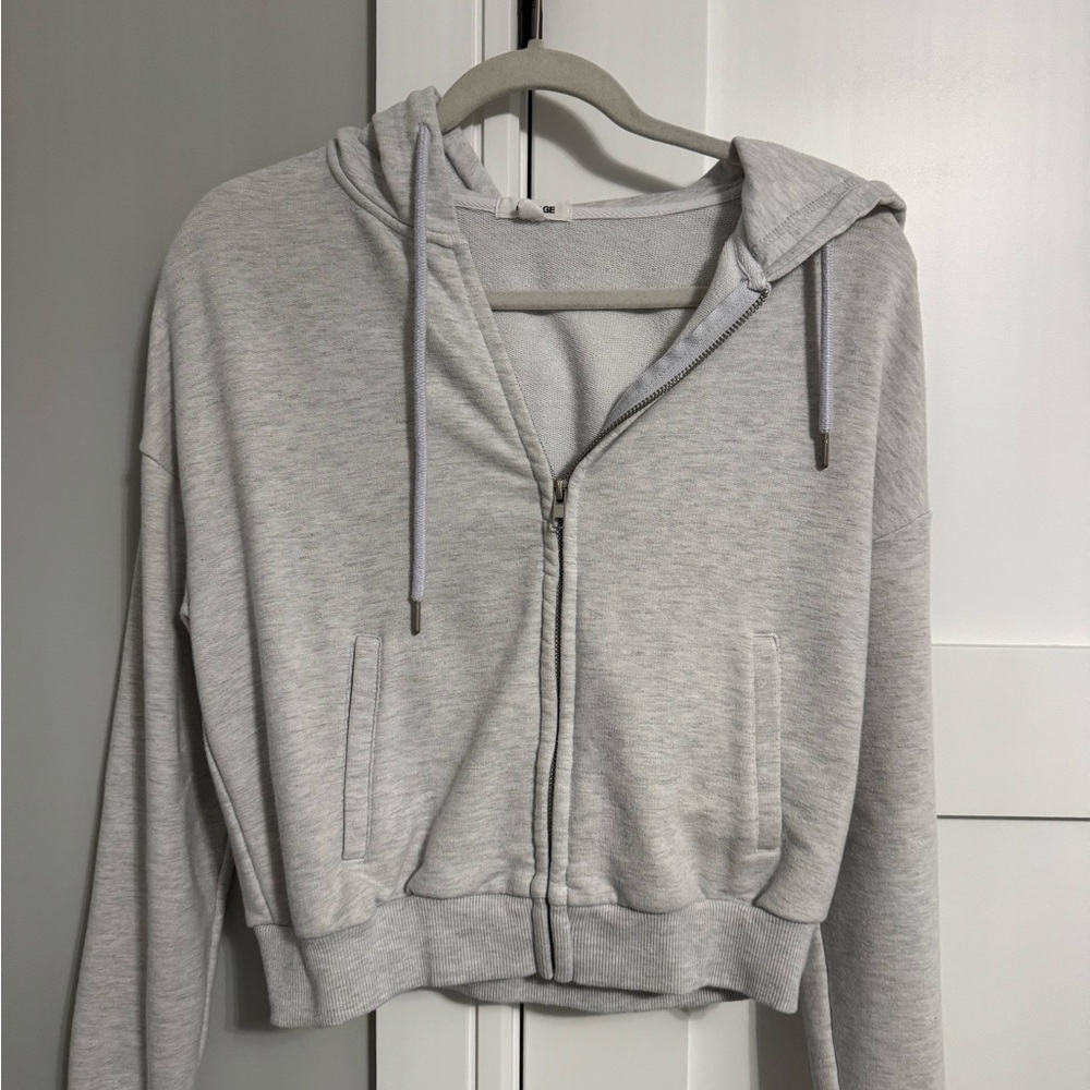 Gray Zip-Up Hoodie